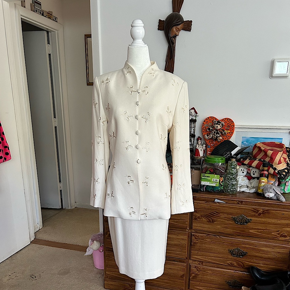 Vintage Kasper Embroidered Suit